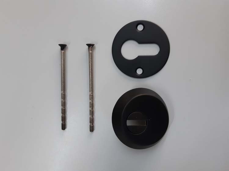 Plaatje voor veiligheidscilinder zwart 6mm