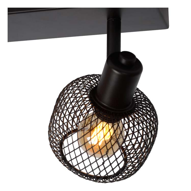 Plafondlamp - zwart - 31x14,5x14cm - dimbaar - 2xE14 - 25W