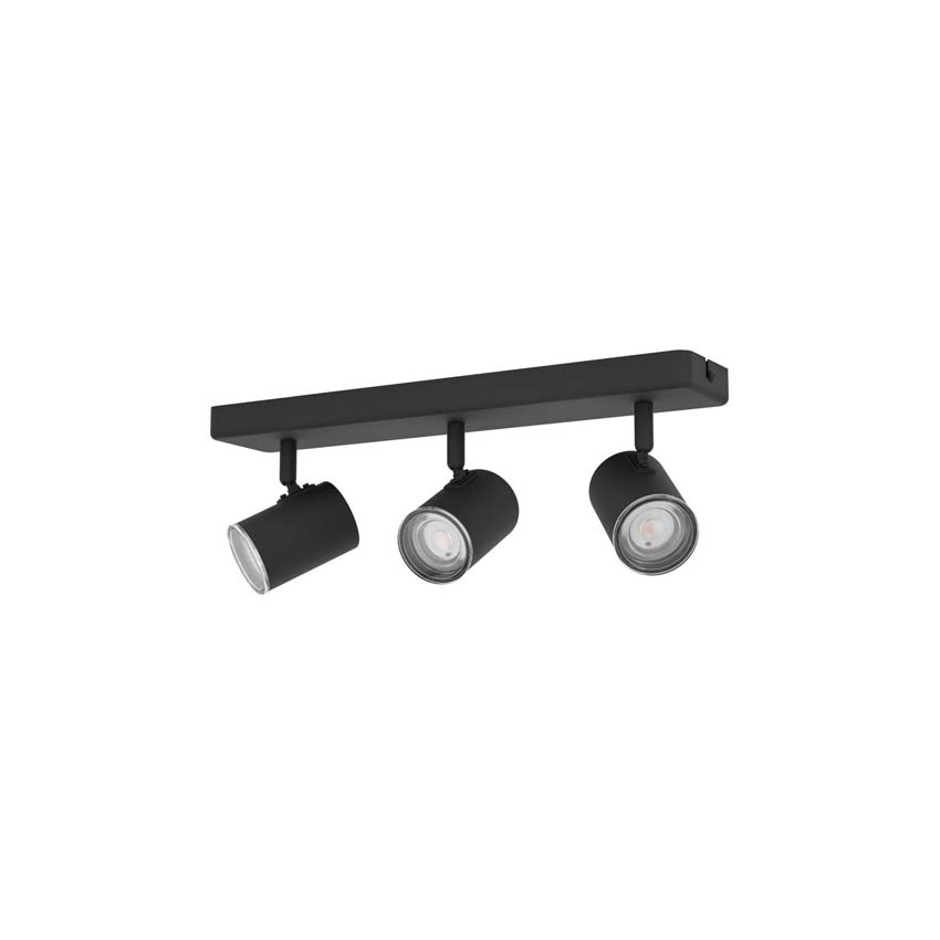 Spot en saillie - Noir - L35xH11,5cm - Dimmable - GU10 - 3x5W - barre