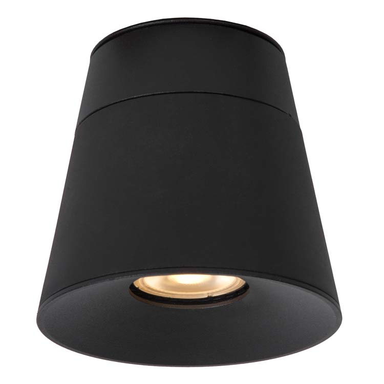 Lucide TRIGONO - Plafondspot - Ø 10,5 cm - 1xGU10 - Zwart