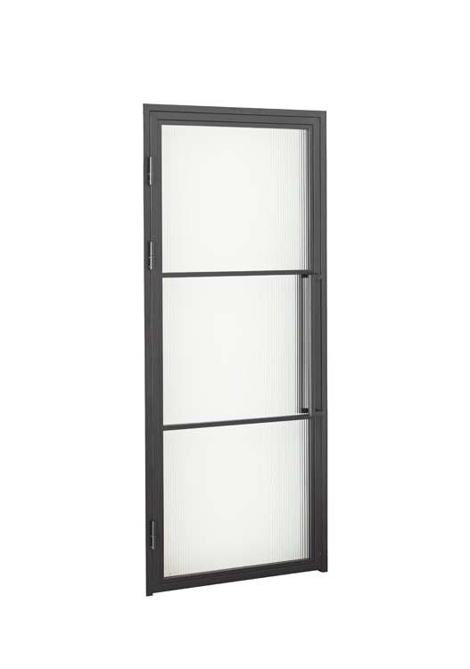 Porte intérieure Fer forgé 3W Thalia verre strié 880 x 2040 mm Droite