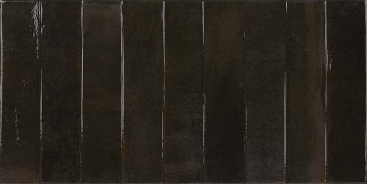 Carrelage mural Cueva rectangle noir 30 x 60 cm