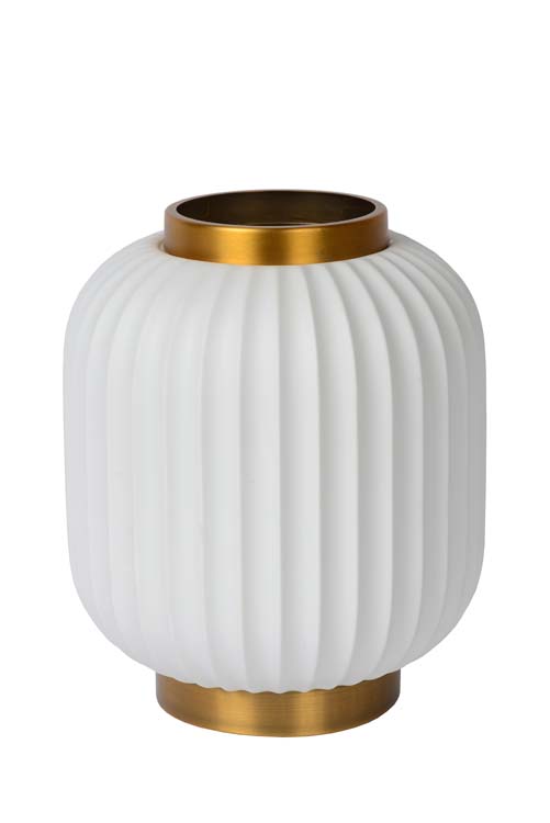 Lampe de table - Ø 19,5 cm - 1xE14 - Blanc