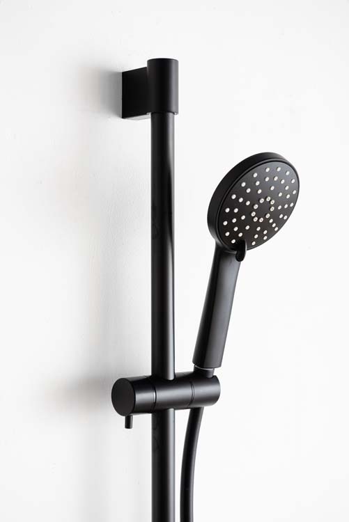Barre de douche Sky avec douchette à main noir mat