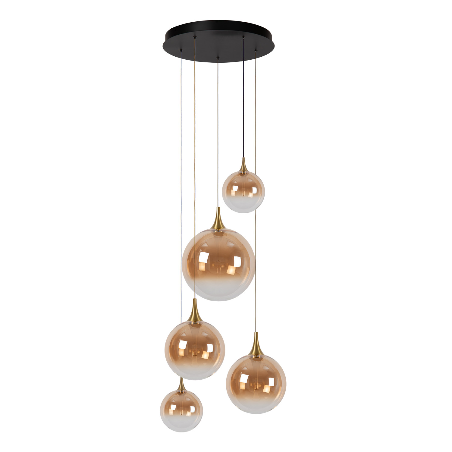 Lucide Premium Gisela - Hanglamp - Ø57cm - LED Dimb. - 2700K - Met vervangbare LED-module - Amber
