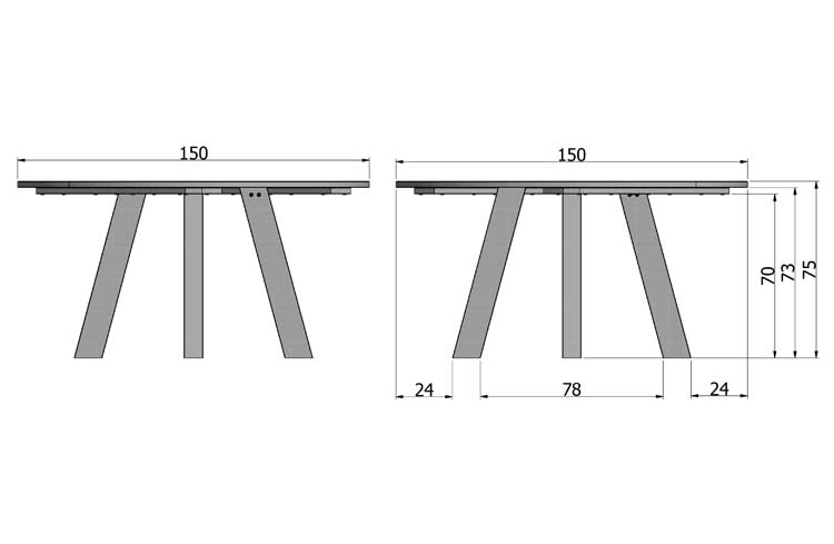 Rhonda Table A Manger Diam.150cm Chene Massif Blacknight