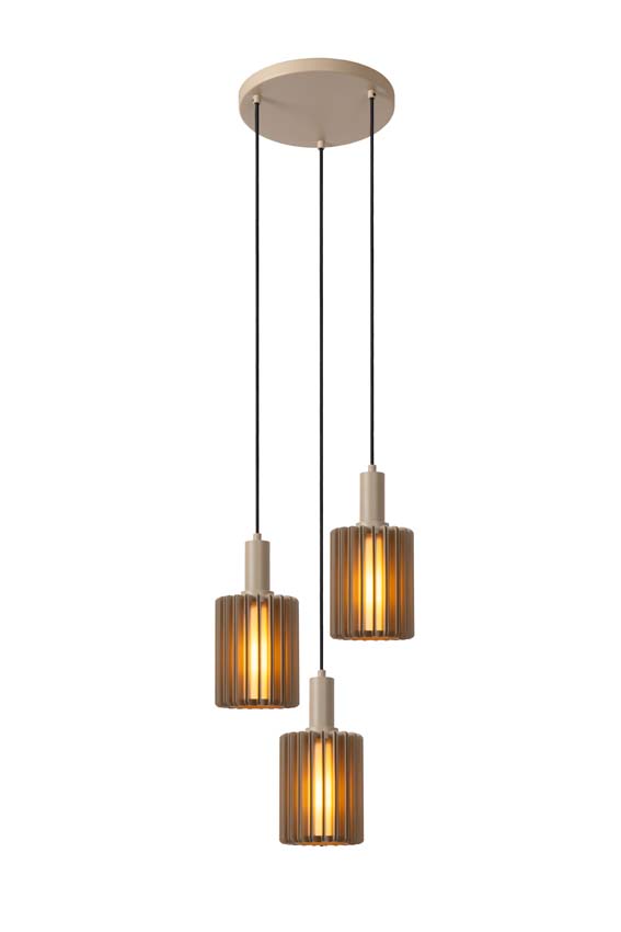 Suspension - taupe - Ø40cm - 3xE27 - 40W
