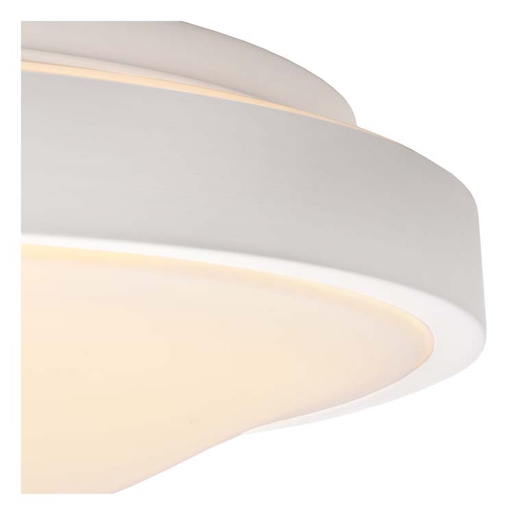 Lucide DASHER - Plafonnier Salle de bains - Ø 29,3 cm - LED - 1x12W 2700K - IP44 - Blanc