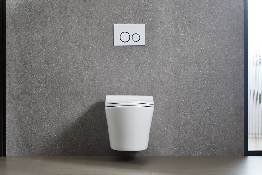 Hangtoilet Lana rimless tornado flush glanzend wit inclusief ergonomische WC-bril