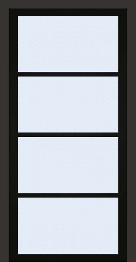 Bloc-porte 83cm steel look Houston black 4R verre clair 201.5cm