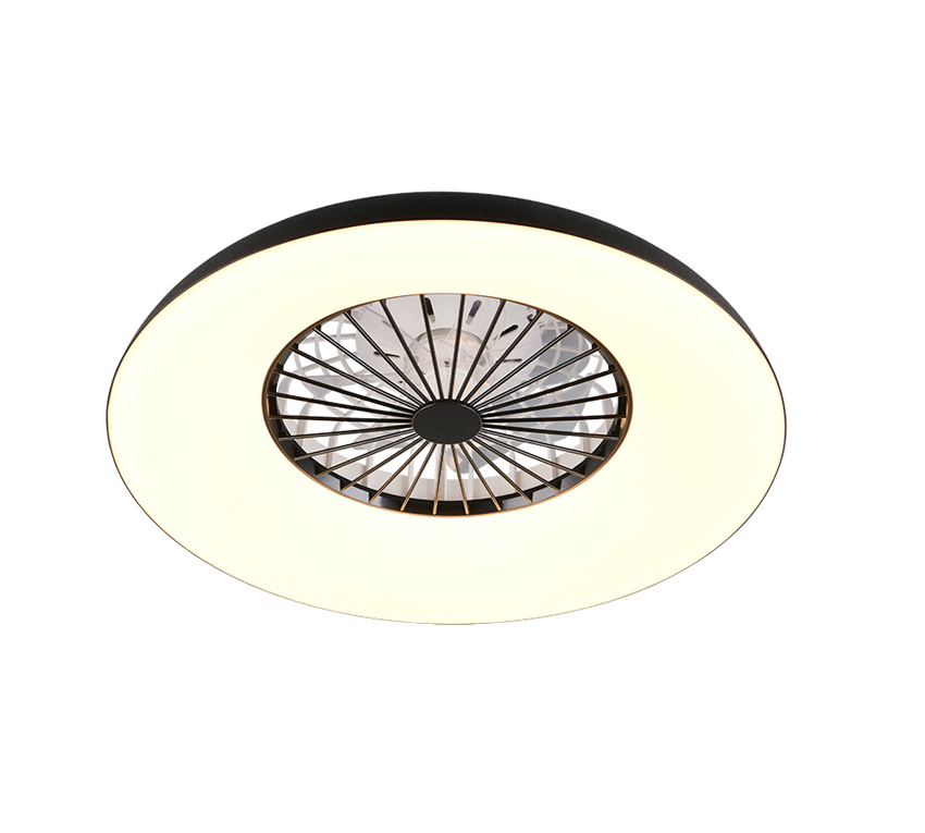 Plafonnier/ventilateur - Ø60cm - LED dimmable - CCT - 1x34W - 2700/6500K + RVB - noir