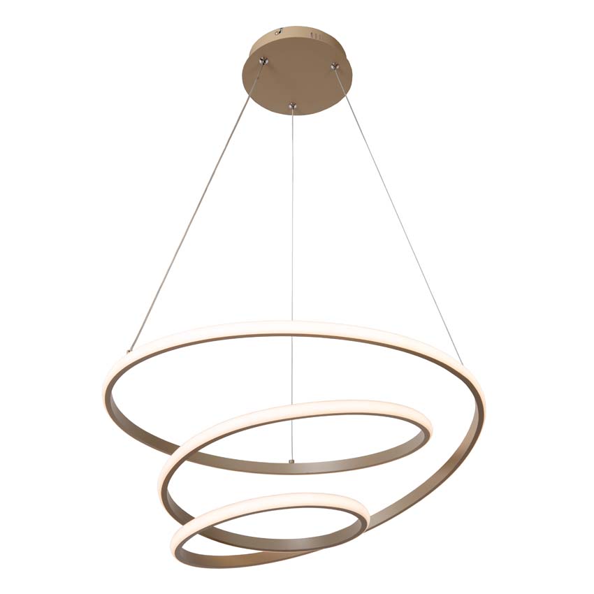 Lucide Essential Espiral - Suspension - LED dimmable - CCT - 1x40W 2700K/4000K - Taupe