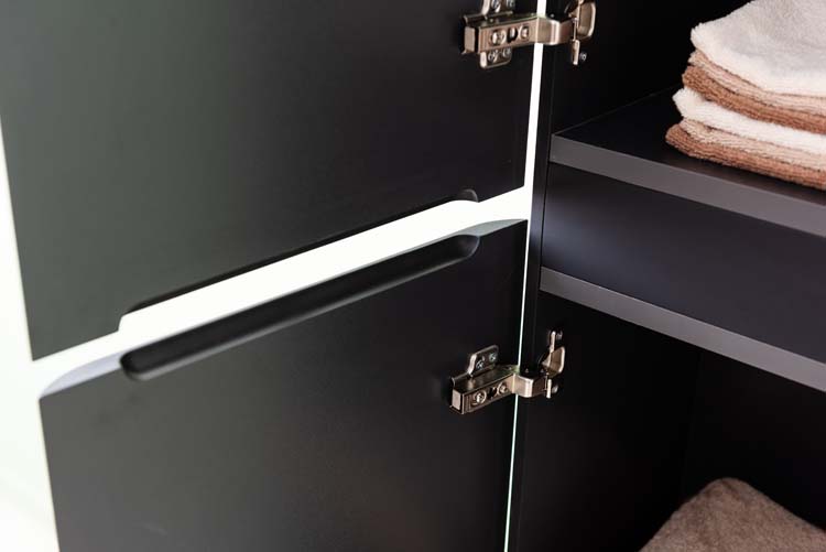 Kolomkast Ames mat zwart hangend 170x40x35cm