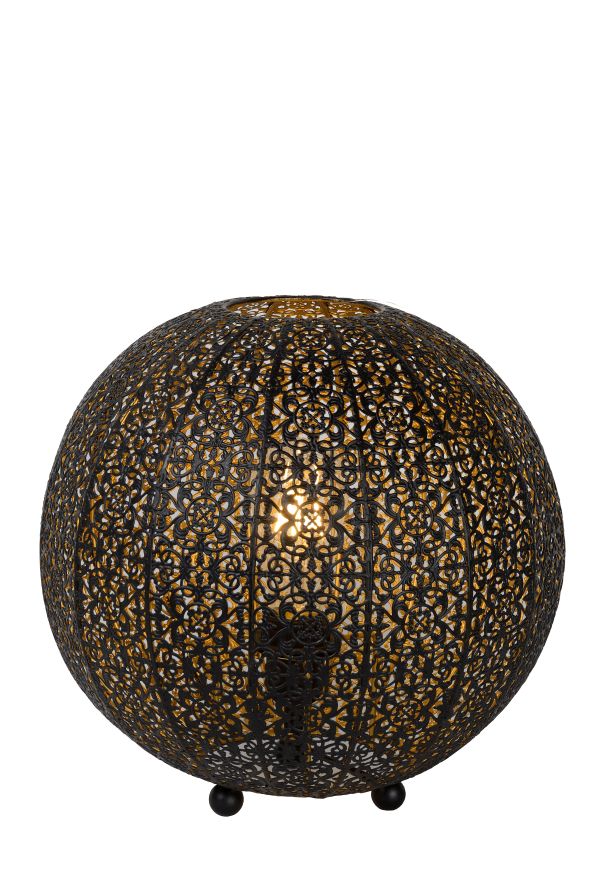 TAHAR Lampe de Table E27 Ø34cm Noir