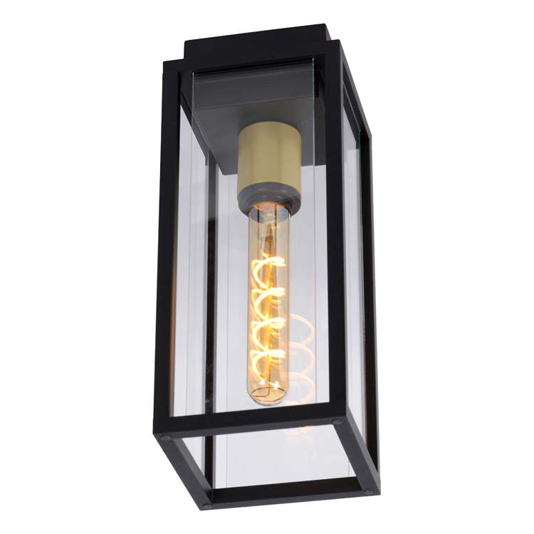 LAURENS - Plafonnière Buiten - 1xE27 - IP54 - Zwart