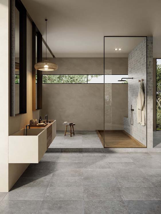 Carrelage de sol et mural Di Pietra Grigio gris 40x60cm