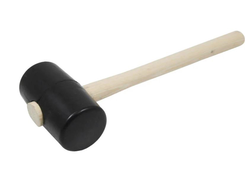 Rubberen hamer zwart 115x65mm 500g