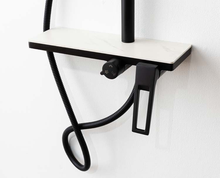 Set de baignoire/douche Magali noir mat