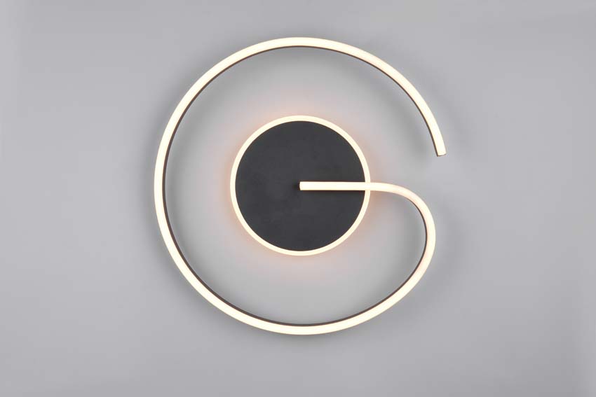 Plafonnier - Noir - Ø50cm - Dimmable - LED - 1x21W - 2300-4000K