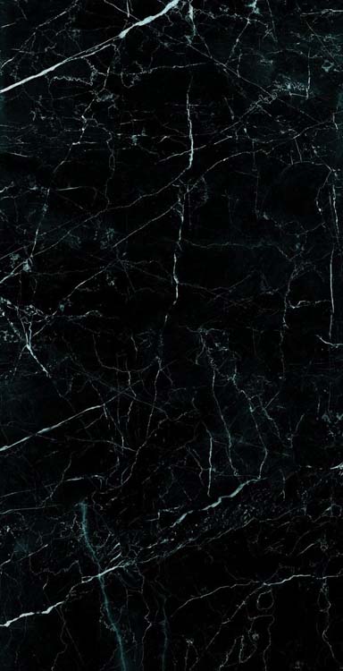 Carrelage de sol et mural Nero Marquina imitation marbre noir brillant 60x120cm