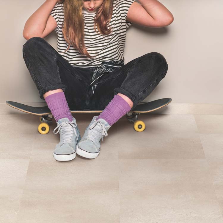 Sol vinyle Quick-Step Alpha Vinyl dalle 6mm roche corail 61x30,3cm avec sous-couche