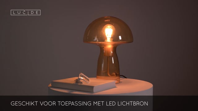 Lucide FUNGO - Lampe de table - 1xE27 - Orange Lucide FUNGO - Lampe de table - 1xE27 - Orange