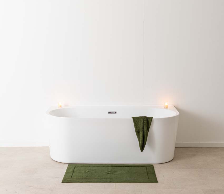 Baignoire semi-îlot Hess blanc brillant 170x80cm