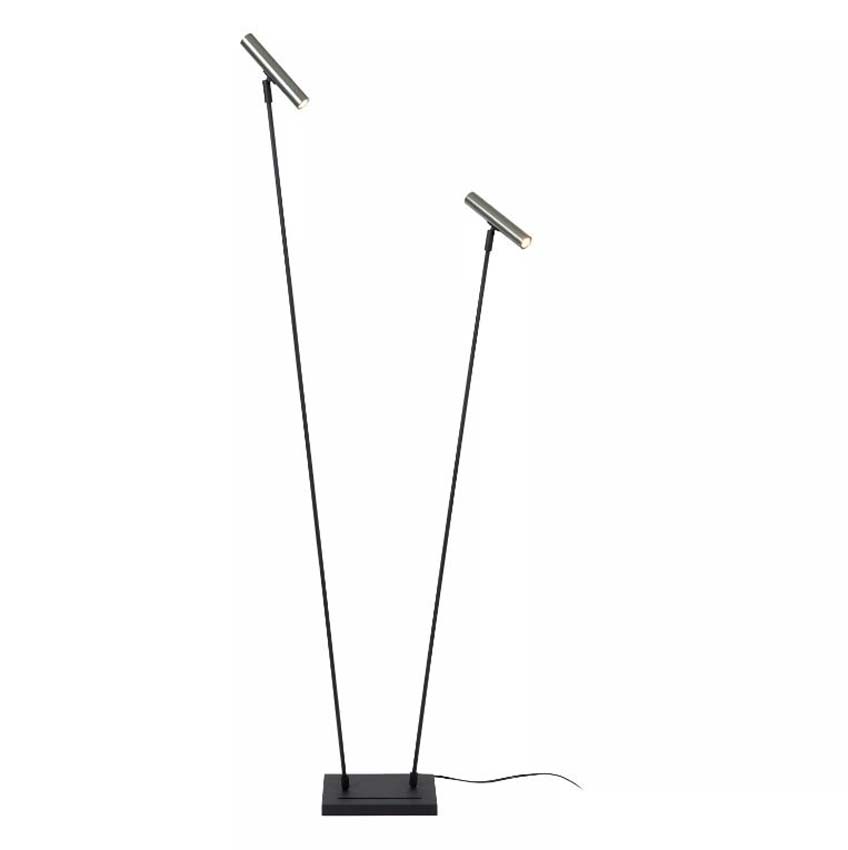 Lucide Vibes Duarte - Lampadaire - 2xG9 - Fer gris