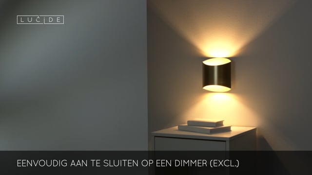 Lucide DILETTA - Wandlamp - 1xG9 - Mat Goud / Messing