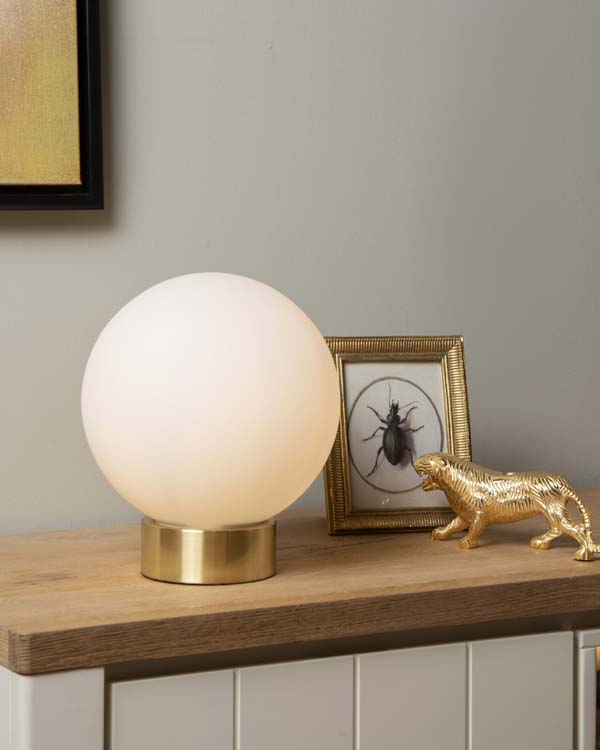 Lucide JORIT - Tafellamp - Ø 25 cm - 1xE27 - Opaal