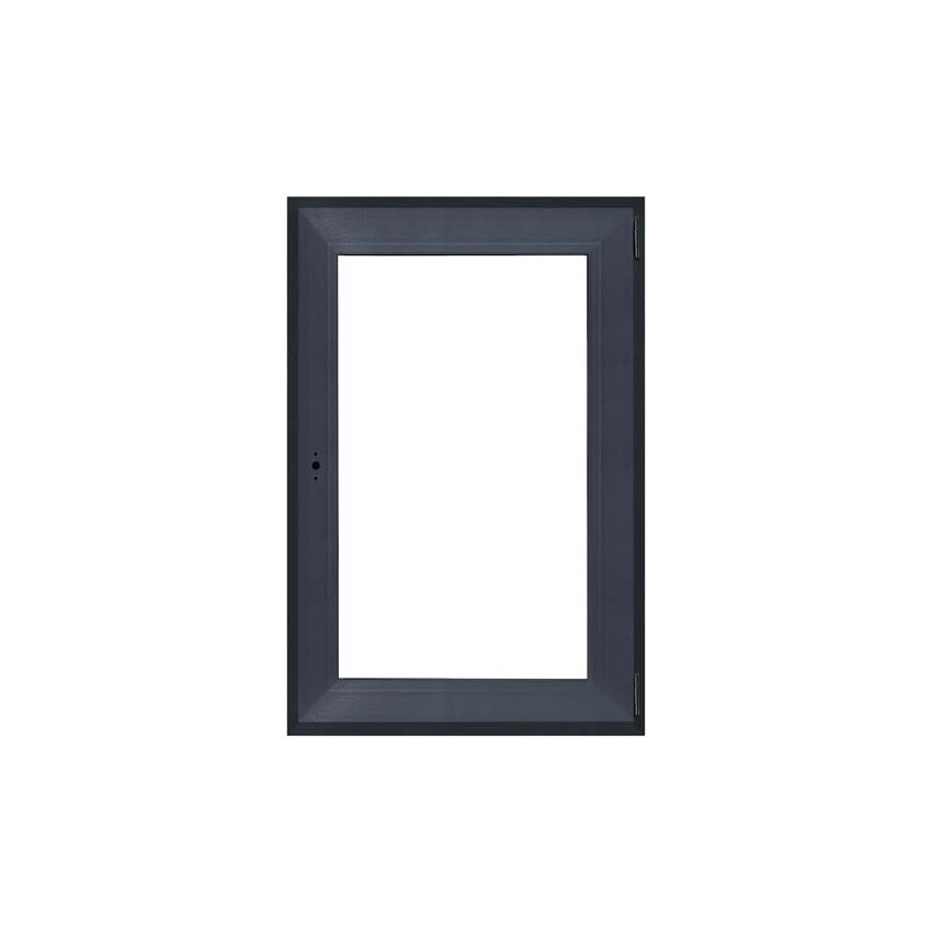 Fenêtre tournante à 1 vantail Ikkuna PVC 650x980mm anthracite ouvrant à droite