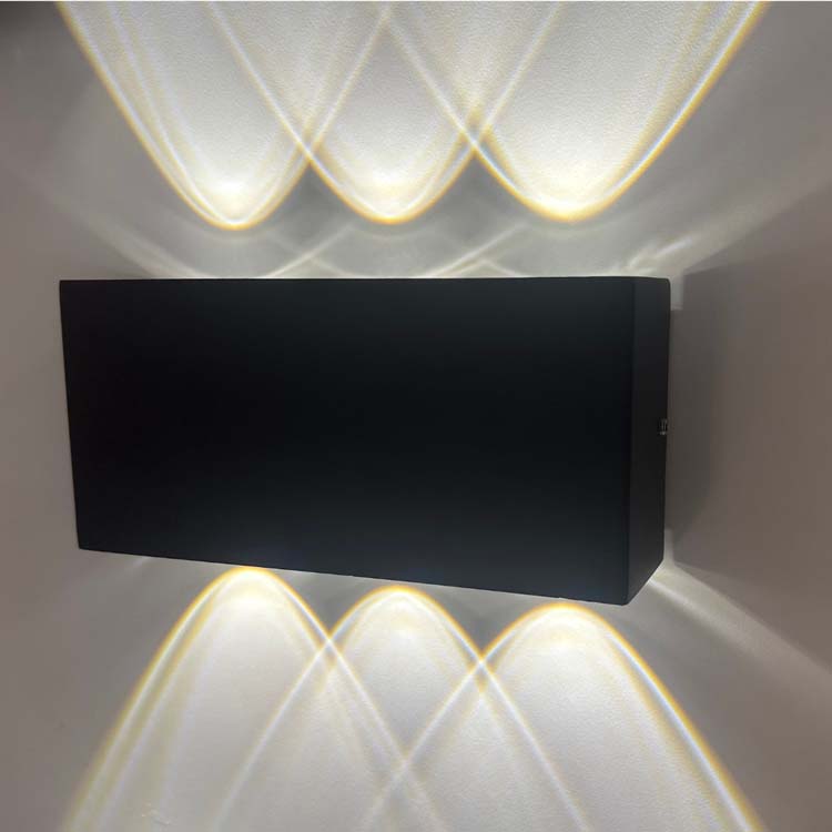 Wandlamp zwart 3x LED lamp 3W 960LM IP54