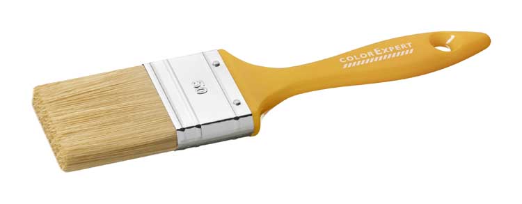 Platte kwast lak 30mm PET gold kunststof geel