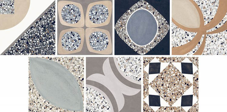 Tegel Terrazzo Dipinto decor mix motieven 20x20cm