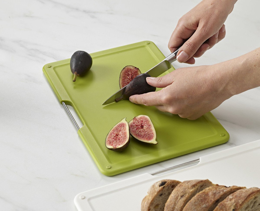 Snijplank kunststof multicolor 38x21cm set van 3