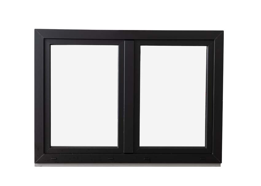 2-VAN oscillo-battant pvc Deceuninck Elegant noir/noir B1600xH1400 mm