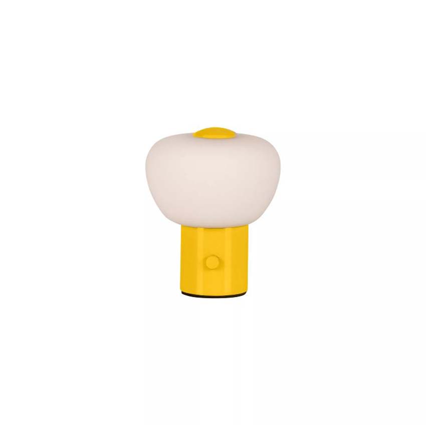 Lucide Essential Gustav - Lampe de table rechargeable - Batterie/Pile - H9,5cm - LED dimmable - 1x0,8W 2700K - Jaune