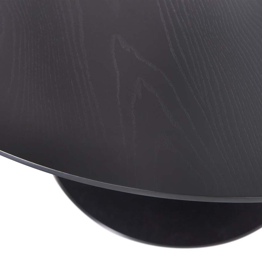 Table Tamara en MDF ronde noire Ø120cm