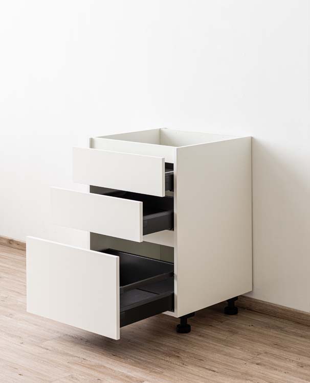 Keukenkast Plenti onderkast met 3 lades wit 60x78cm