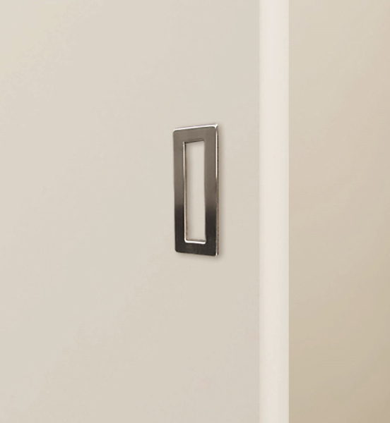 Deurgreep schelp inox voor schuifdeur 100mm