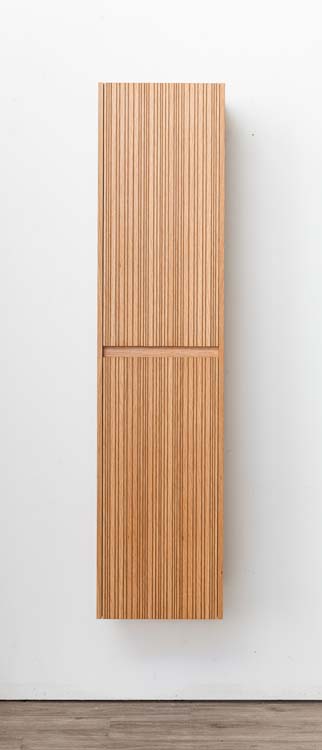Armoire colonne Warren afrormosia sans poignées g/d