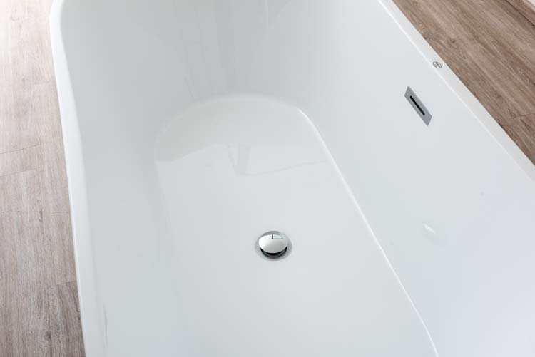 Baignoire îlot Belle noir/blanc mat 170x80cm