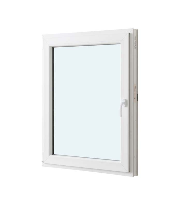 1-VL draaikiepraam pvc wit budget B750XH1000 mm links 1-VL draaikiepraam pvc wit budget B750XH1000 mm links