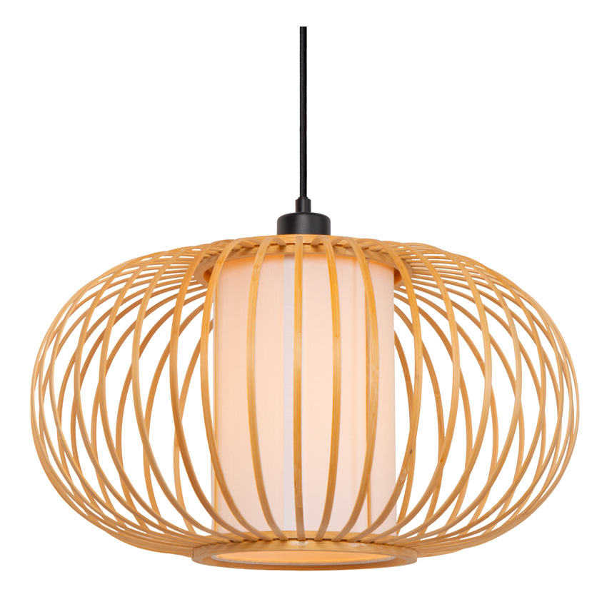 Lucide Essential Thuline - Suspension - 1xE27 - Bois clair