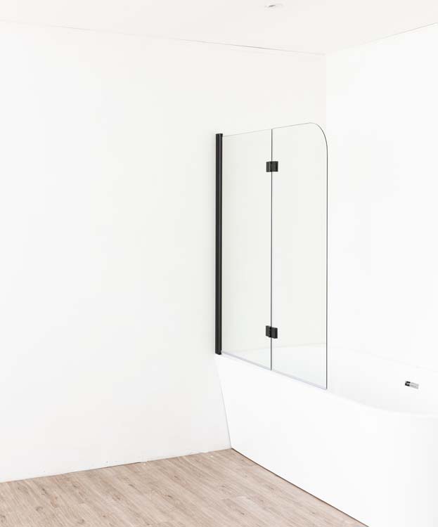 Badwand Asher zwart links 120x130cm