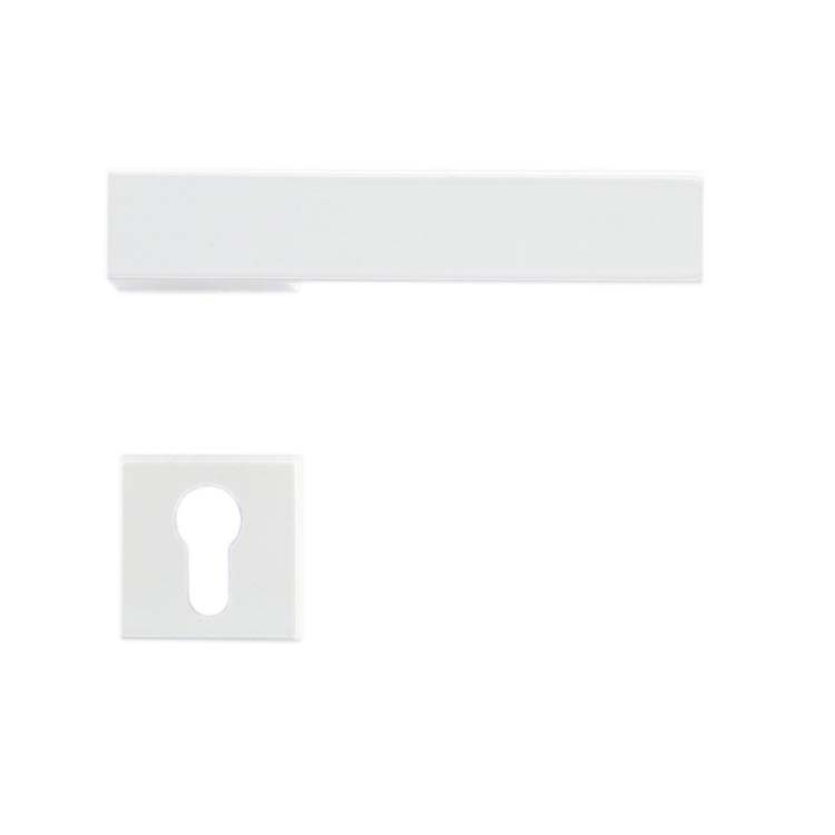 Poignée de porte pro arezzo blanc rosace cylindre