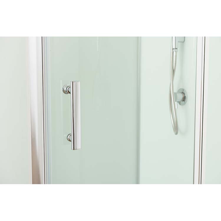 Douchecabine Anik rechts chroom/wit draaideur 90x90x205cm