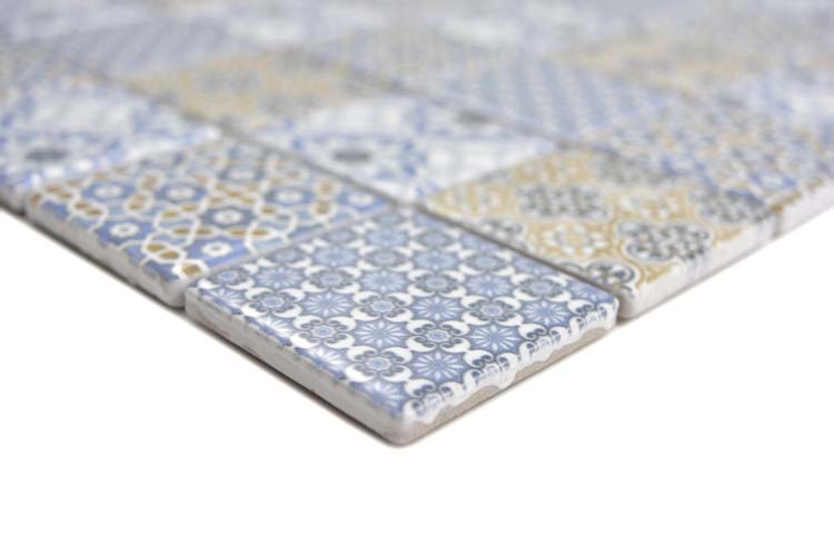 Mosaïque Retroclassic Mix Blue brillant 29,7x29,7cm