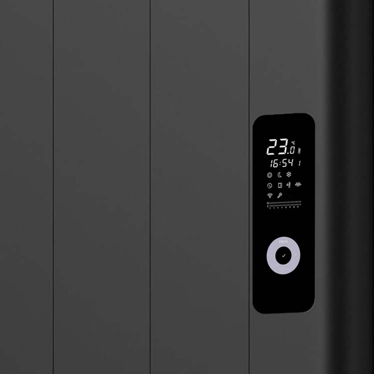 Radiateur électrique 160 x 54 cm 2000 watt noir mat