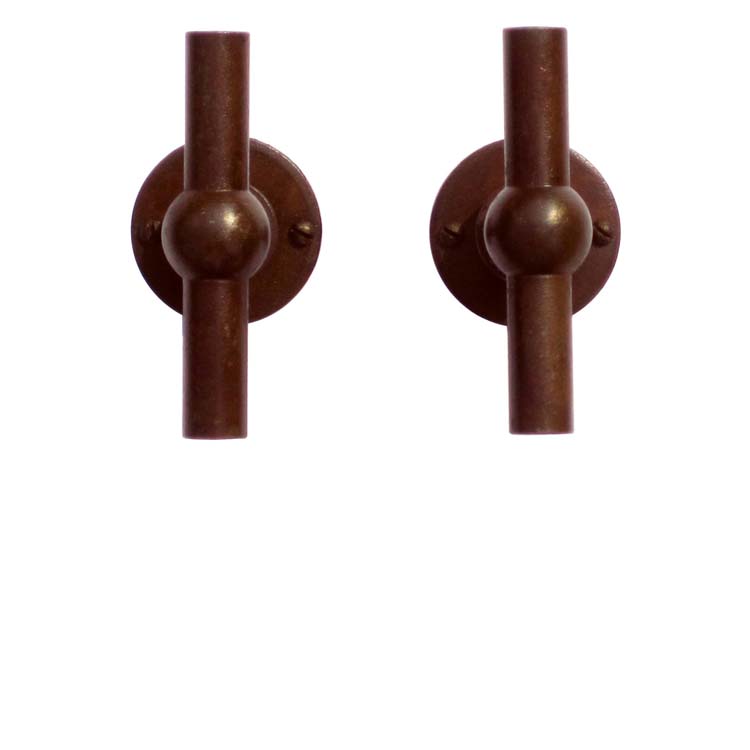 Poignée de porte pro pienza nouveau T+T rouille rond sans rosace